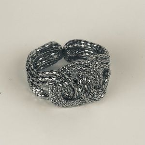 Infinity Knot Triple Strand Fashionable In Silver Bracelet NWT